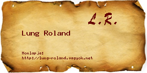 Lung Roland névjegykártya